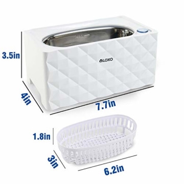 VLOXO Ultraschallgerät 450ml Ultraschallreinigungsgerät Ultraschallreiniger 42khz für Brille Uhren Schmuck Bürsten Rasierer Zahnprothesen Tattoo Werkzeuge MEHRWEG - 5