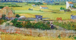 Vogelperspektive "Ernte" von Vincent van Gogh