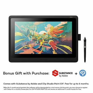 Wacom Cintiq 16 Kreativ-Stift-Display Tablet - (zum Skizzieren, Illustrieren und Zeichnen direkt auf dem Bildschirm, mit Full-HD-Display (1.920 x 1.080), kompatibel mit Windows und Mac) - 4