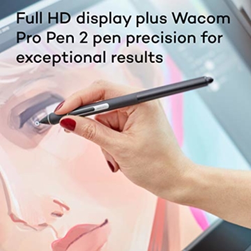 Wacom Cintiq 22 Kreativ-Stift-Display mit Standfuß (zum Illustrieren u. Zeichnen direkt auf dem Bildschirm, mit Full-HD-Display, 1.920 x 1.080, u. Wacom Pro Pen 2, kompatibel mit Windows & Mac) - 2