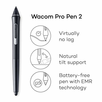 Wacom Cintiq 22 Kreativ-Stift-Display mit Standfuß (zum Illustrieren u. Zeichnen direkt auf dem Bildschirm, mit Full-HD-Display, 1.920 x 1.080, u. Wacom Pro Pen 2, kompatibel mit Windows & Mac) - 3