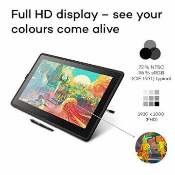 Wacom Cintiq 22 Kreativ-Stift-Display mit Standfuß (zum Illustrieren u. Zeichnen direkt auf dem Bildschirm, mit Full-HD-Display, 1.920 x 1.080, u. Wacom Pro Pen 2, kompatibel mit Windows & Mac) - 5