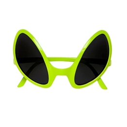 Widmann 0347O - Brille von Außerirdischem, Accessoire, Halloween, Mottoparty, Karneval, Grün - 1