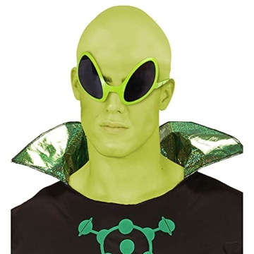 Widmann 0347O - Brille von Außerirdischem, Accessoire, Halloween, Mottoparty, Karneval, Grün - 5