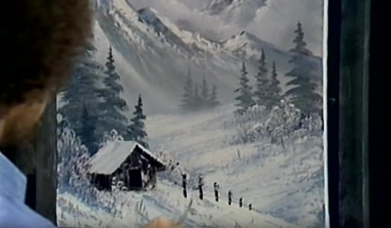 » Bob Ross: „Winternebel“ (in den Bergen) Staffel 1, Folge 4