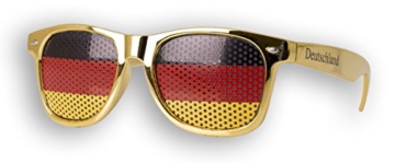 WM Fanbrille - Deutschland gold Doppellogo KIDS - Sonnenbrille - Fan Artikel - 2