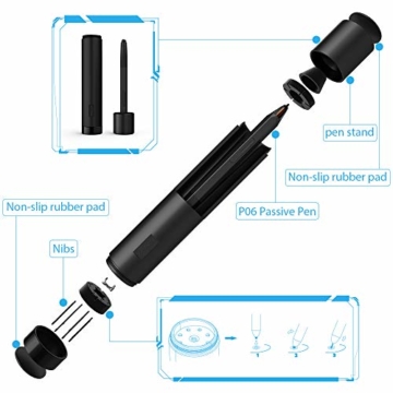XP-PEN Artist 12 Grafikmonitor Drawing Pen Tablet Pen Display 1920 X 1080 HD IPS mit Touch Bar Zeichnen Stift P06 mit dem Radiergummi zum Fernunterricht Home-Office (Artist 12) - 6