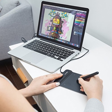 XP-PEN G430S 4X 3 Zoll Grafiktablett OSU! Spielen Pen Tablet Stift Tablett 8192 Druckempfindlichkeitsstufen für Fernunterricht Home-Office (G430S, Schwarz) - 3