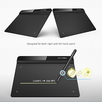 XP-PEN G640 6 x 4 Zoll Drawing Tablet Grafiktablett Pen Tablet OSU! Spielen für Fernunterricht Home-Office 20 Ersatz Nibs (G640, Schwarz) - 4