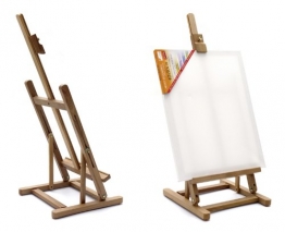 XXL Artina Tisch-Staffelei Metz - standfeste Sitz-Staffelei aus Holz als Kinder-Staffelei geeignet, Leinwandhöhe 62,5cm - 1